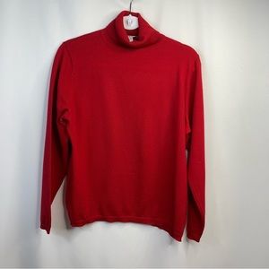 Pendleton Petite Red MerinoWool Sweater Size L